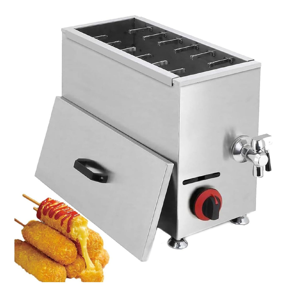 Sistema per frittura Friggitrice Professionale Litri Temperatura Regolabile