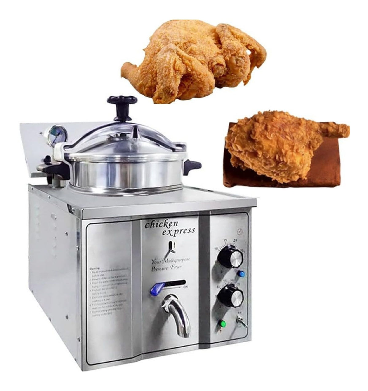 Sistema per frittura Friggitrice Professionale Pressione,Macchina Pollo Fritto,Acciaio