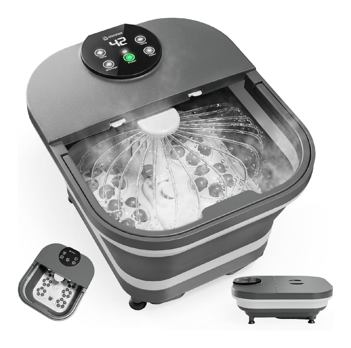 Elettrodomestico compatto con timer temperatura regolabile oro