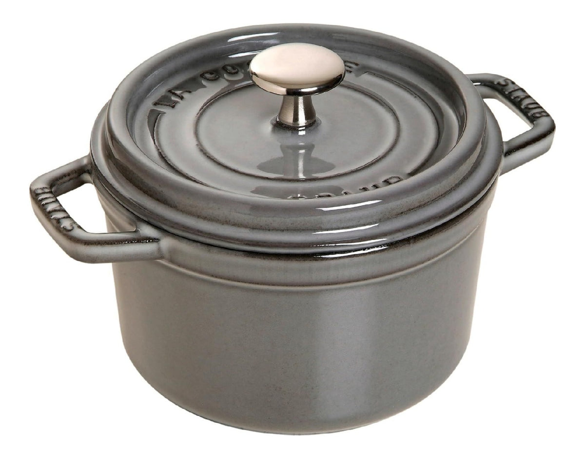 Casseruola Rotonda, Ghisa, Grigio Grafite componenti lavabili grigio