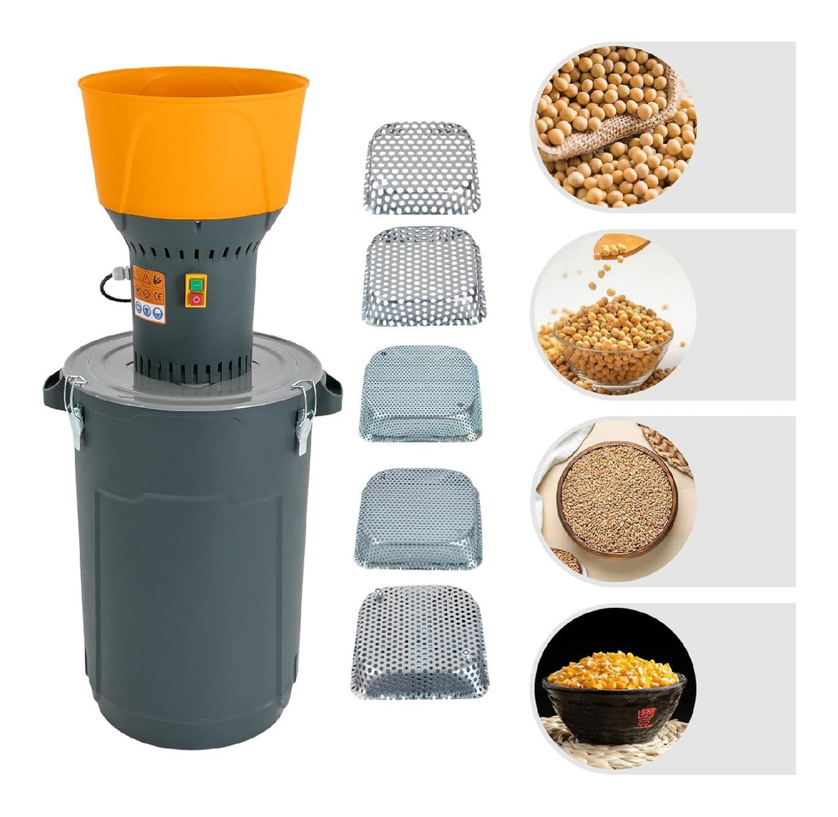 Elettrodomestico compatto Frantoio elettrico Grano Mulino Setaccia,Mulino