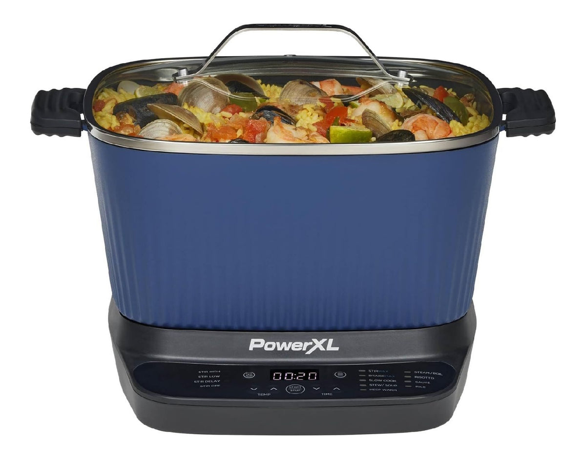 Multicooker digitale con programmi automatici blu
