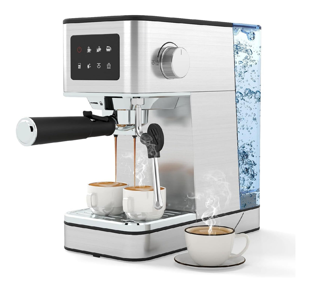 Macchina da caffe funzionamento silenzioso funzionamento automatico argento