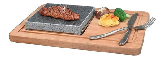 Elettrodomestico compatto piatti pietra lavica naturale bistecca