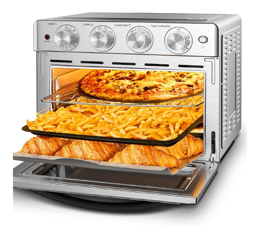 Friggitrice ad aria con timer in acciaio inox argento 2.3 kg