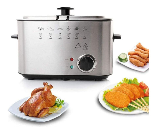 Friggitrice da cucina con timer temperatura regolabile oro