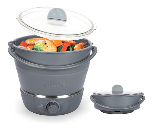 Pentola elettrica funzionamento automatico portatile grigio