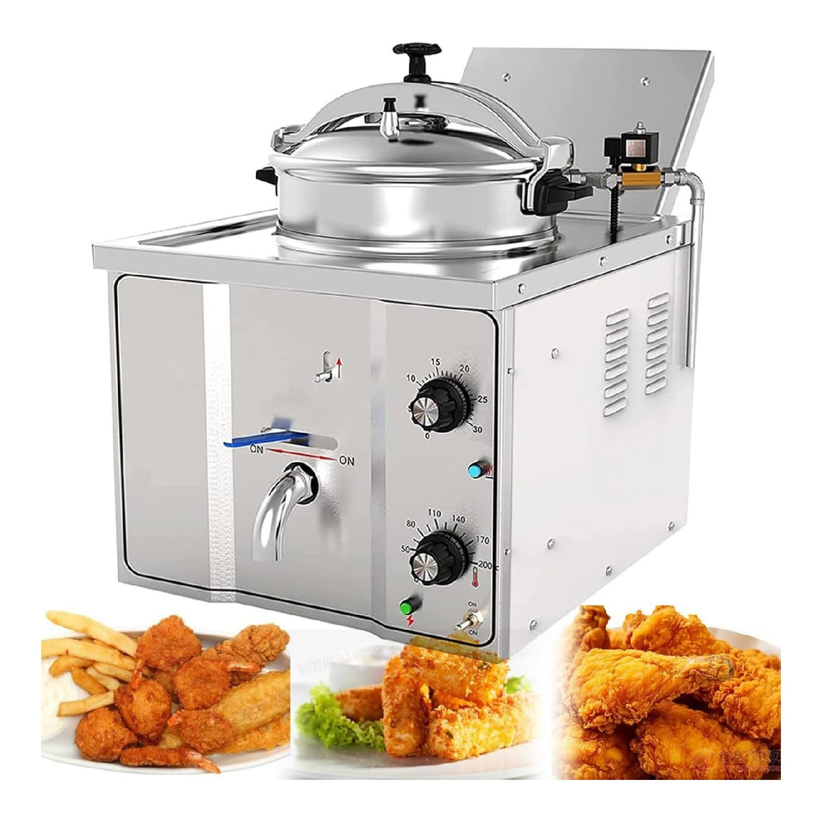 Friggitrice elettrica funzionamento automatico nero SenhE Litri Pollo Fritto