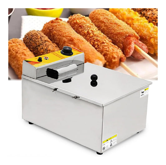 Friggitrice elettrica 12 L funzionamento automatico oro