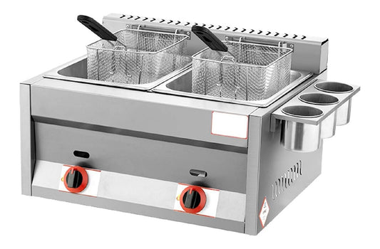 Friggitrice da cucina Friggitrice gas, friggitrice acciaio inossidabile alta capacita pala oro