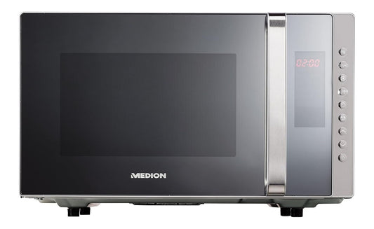 Microonde da cucina in acciaio inox funzionamento automatico argento