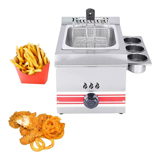 Friggitrice elettrica 10 L funzionamento automatico rosso