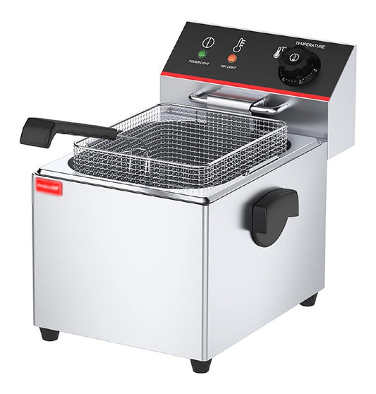 Friggitrice elettrica 8 L funzionamento automatico nero