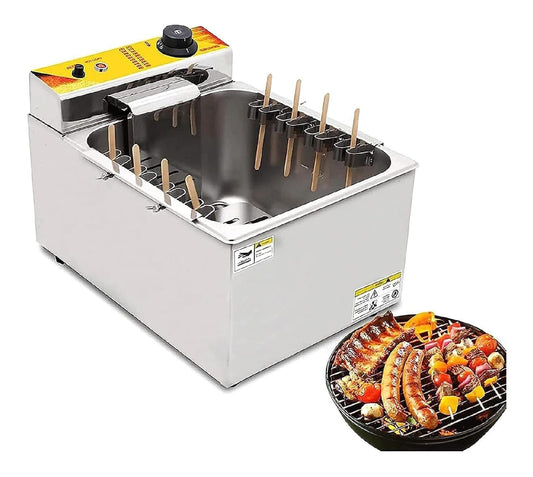 Friggitrice elettrica funzionamento automatico nero Friggitrice Automatica Corn Litri