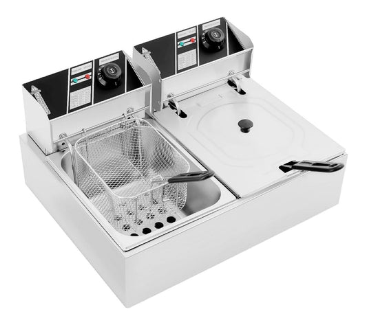 Friggitrice da cucina Doppia friggitrice elettrica acciaio inox