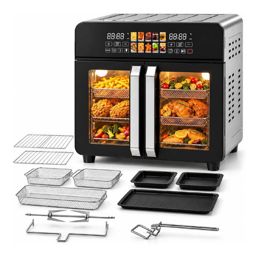 Friggitrice ad aria con comandi touch con programmi automatici nero doppia zona