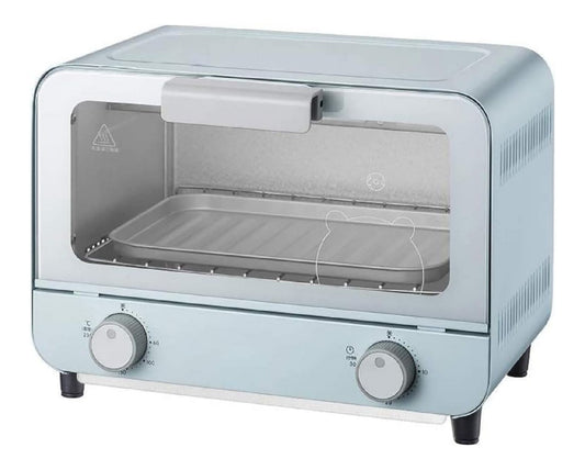 Forno elettrico compatto blu con timer