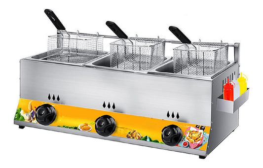 Friggitrice da cucina Friggitrice gas, Piano lavoro acciaio