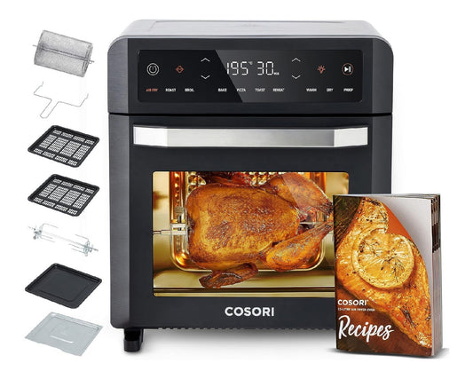 Friggitrice ad aria con comandi touch in acciaio inox argento 1.8 kg