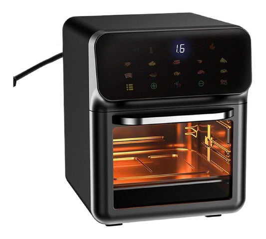 Friggitrice ad aria rosso con comandi touch doppia zona