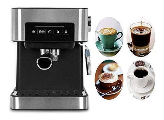 Macchina espresso Macchina Caffe, Macchina Caffe Espresso Semiautomatica Domestico Bar, argento