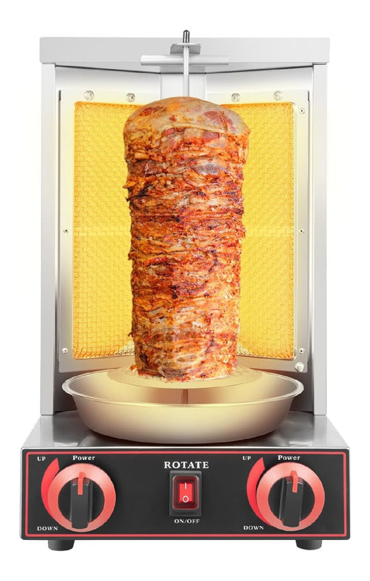 DonerGrill gas 220 bruciatori, per nero