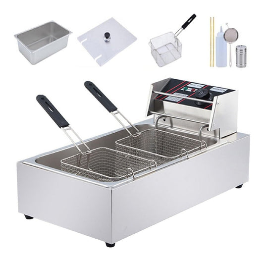 Friggitrice elettrica 20 L componenti lavabili nero