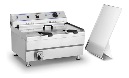 Friggitrice elettrica 24 L funzionamento automatico argento