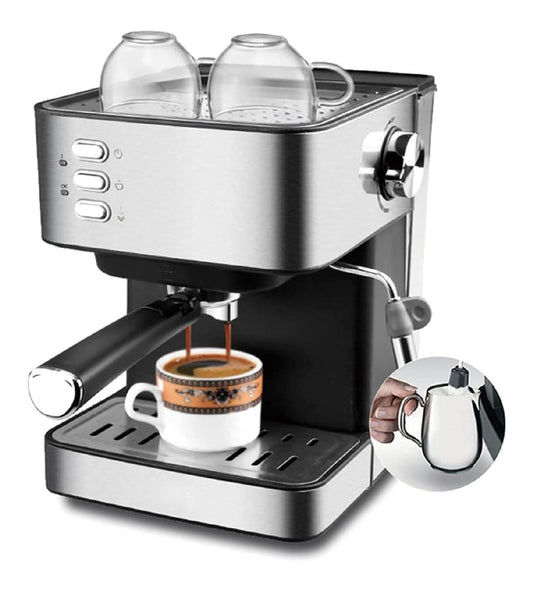 Macchina espresso funzionamento automatico funzione vapore nero 1500 ml