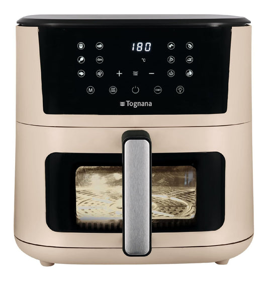 Digitale friggitrice ad aria con timer nero