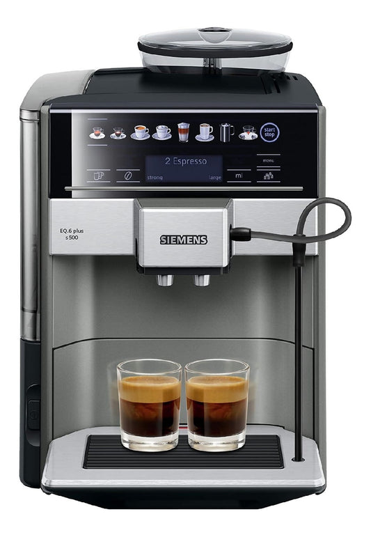 Elettrodomestico compatto nero con comandi touch funzione vapore
