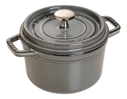 Casseruola Rotonda, Ghisa, Grigio Grafite componenti lavabili grigio
