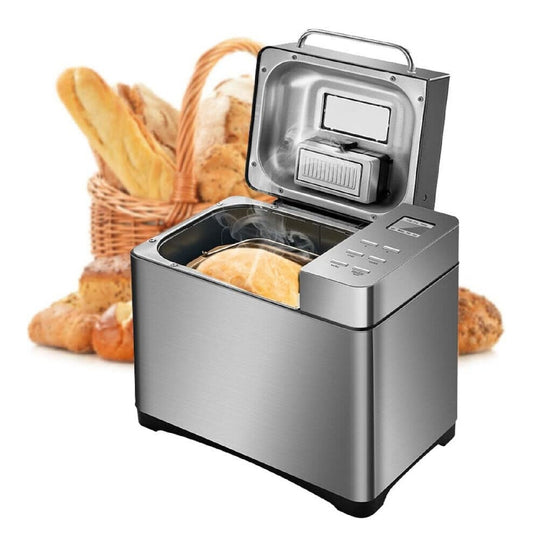 Macchina per pane acciaio inox, con timer funzionamento automatico argento