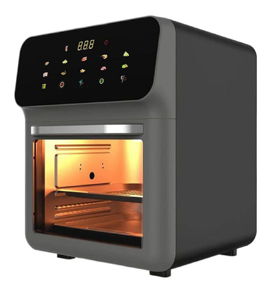 Friggitrice ad aria doppia zona in acciaio inox oro