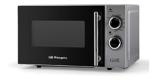 Microonde da cucina argento con programmi automatici
