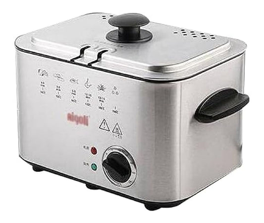 Componenti lavabili friggitrice da cucina temperatura regolabile argento