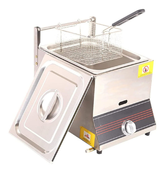 Friggitrice da cucina Friggitrice Professionale, friggitrice Gas/GPL banco Grande capacita Litri rosso