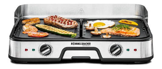Barbecue tavolo BBQ 2025, piastre componenti lavabili temperatura regolabile nero