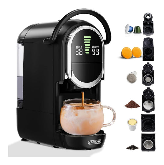 Macchina Caffe Multi-Capsule 6-in-1,20 Bar,Caldo/Freddo funzionamento automatico rosso